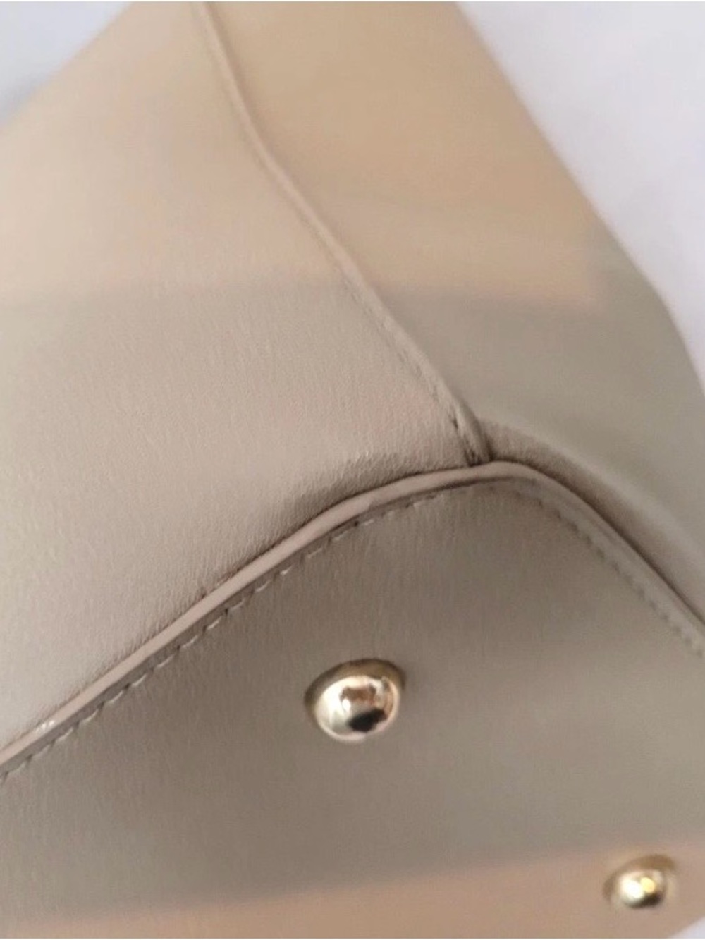 Grateful Taupe Tote Bag Faux Leather Front Zip Pocket Large - Picture 10 of 16